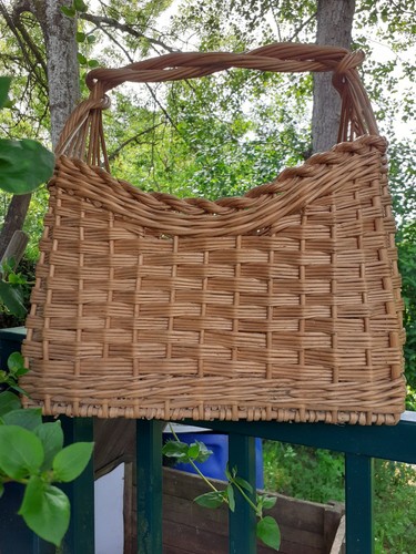 Panier osier tressé - panier, ancien