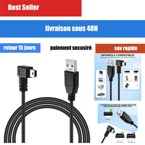 Câble usb mini - 1,8, m