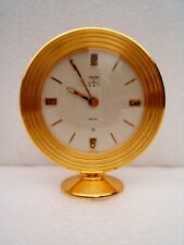 Ancienne pendulette pendule JAEGER LECOULTRE vers 1960 bronze  8 jours