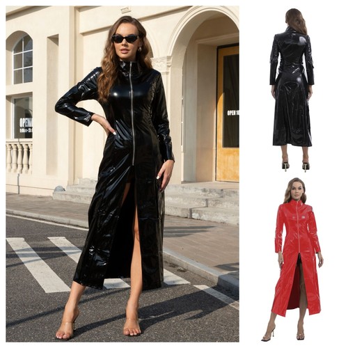 Women sexy pvc long - long, sleeve