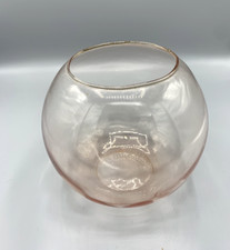 Vase, aquarium, rond, globe en verre transparent rose vintage
