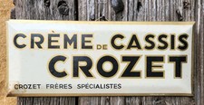 Ancienne plaque glacoide Crème de cassis