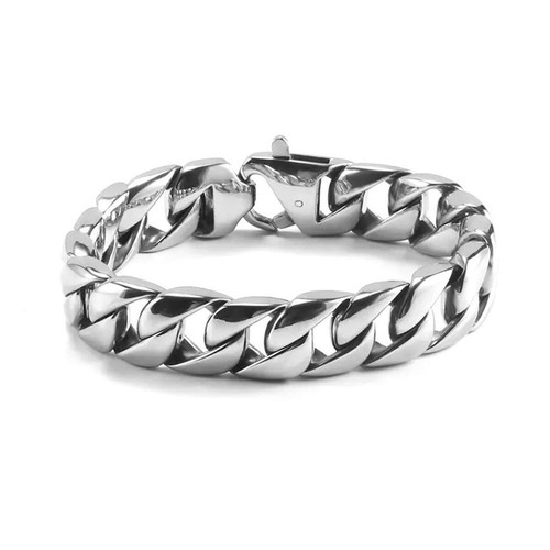 Bracelet homme argent acier - homme,