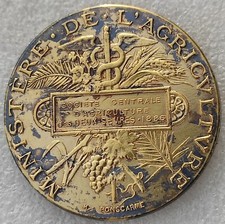 MEDAILLE VERMEIL argent doré SOCIETE CENTRALE D'AGRICULTURE DES DEUX-SEVRES 1886