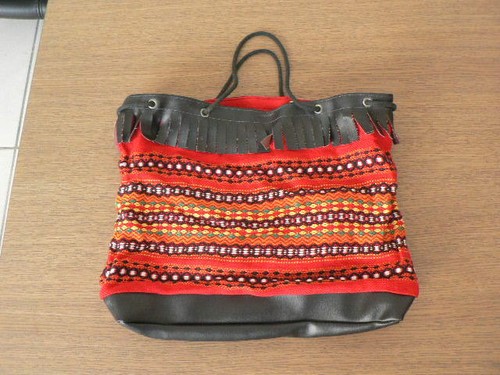 Besace toile rouge sac - a, main