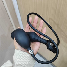 Double Boules Dildo Pompe Punition Anal Plug Masturbator Gonflable Sextoy Femmes