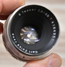 ZEISS TESSAR 2.8 50mm - BOKEH EXCELLENT diaph 12 lames - JENA / RED T / Q1 / M42