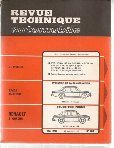 Revue technique automobile 253 - revue,