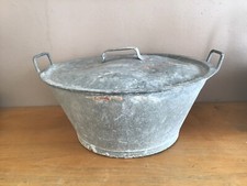 Ancienne bassine lessiveuse en zinc