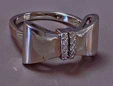 Superbe bague tank argent zirconium ring silver bague argent massif T56