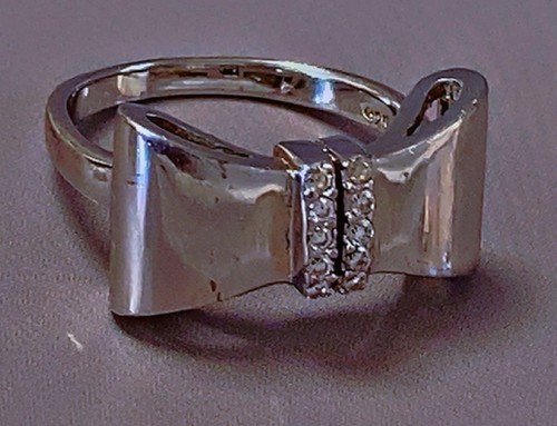 Superbe bague tank argent