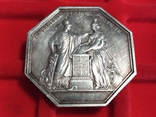 Jeton argent silver Octogonal Banque De France An VIII , 38 mm 23,5 Gr 