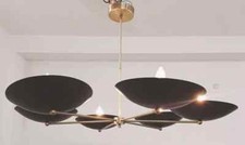 Lustre Moderne À Six Abat-Jours Sputnik Pour Un Grand Salon