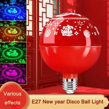 Ampoule LED RGB E27, projecteur festif, éclairage de scène rotatif automatique,