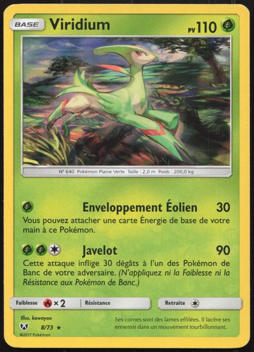 Carte pokémon viridium 73 - pokémon, 8/73