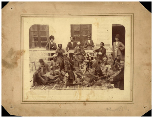 Group men smoking hookah - group,