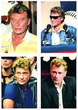 LOT de 4 cartes postales de Johnny HALLYDAY.
