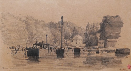 Dessin tableau paysage vue
