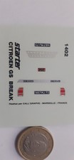 décalcomanie  decals pour citroen gs 1/43 break