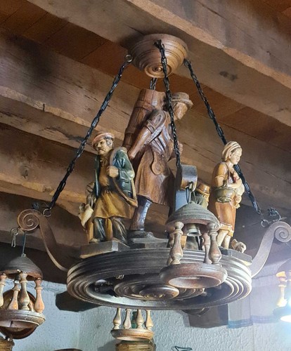 Grand lustre alpin bois - alpin, en