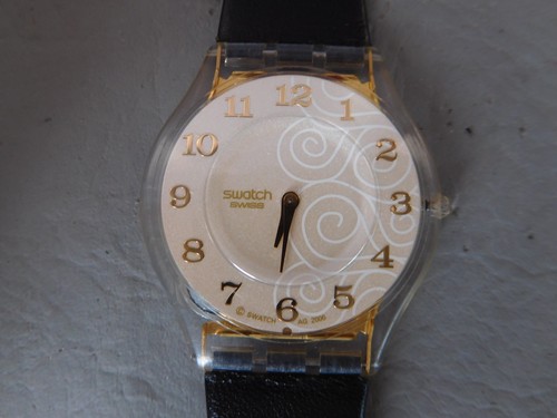 Swatch montre bracelet cuir