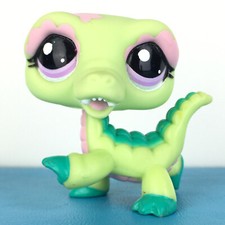Authentic Littlest Pet Shop #2073 Alligator Crocodile / Original Hasbro LPS