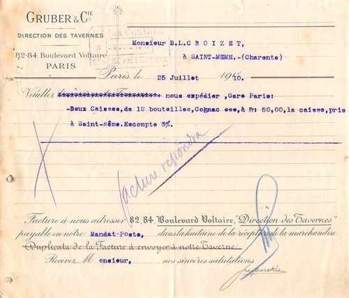 1910 gruber cie - a, paris