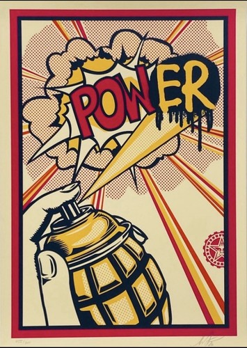 Sérigraphie shepard fairey - shepard,