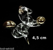 magnifique écureuil en verre avec dorures, miniature de collection   G11-40