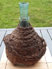 TRES RARE Bouteille bonbonne dame jeanne ancienne verre soufflé Gresigne 18ème