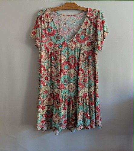Tunique verte rose - tunique,