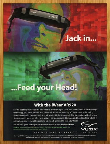 2007 vuzix iwear - 2007, print