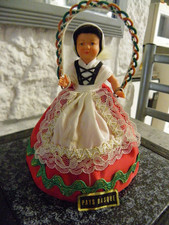POUPEE FOLKLORIQUE PETITCOLLIN CELLULOID PAYS BASQUE 9,5 CM B ETAT