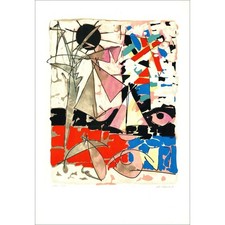 VENARD Claude - Lithographie originale sur papier Japon "Voilier" - 75x53cm