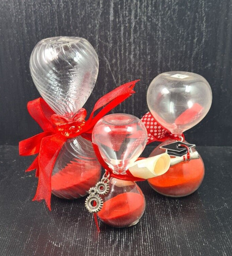 Lot sablier en verre - de,