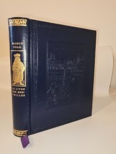MARCO POLO LE LIVRE DES MERVEILLES BONNOT TIRAGE SPECIAL CUIR BLEU IMPR. OR 1975