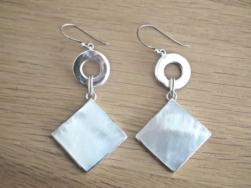 Boucles oreilles nacre - boucles, d'oreilles