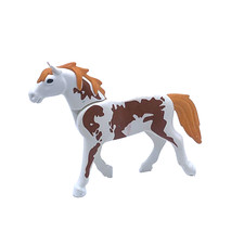 PLAYMOBIL * ECURIE * Cheval Blanc Taches Marron 5227 5624 70166 70337 70505 9100