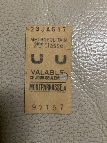 Ancien ticket paris métro - ancien,