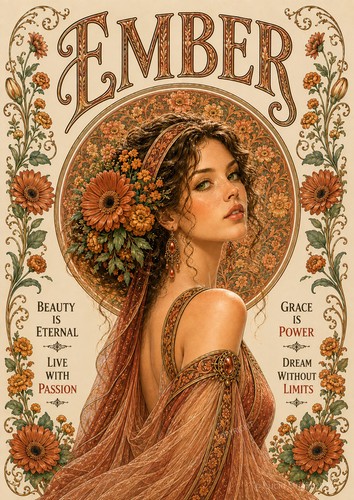 Affiche prénom ember art - ember,