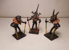 anciens bronzes cire perdue danseur africain masque Animalier Tribal Art Afrique