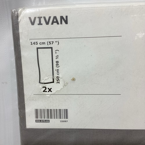 IKEA VIVAN Gray Curtains 2
