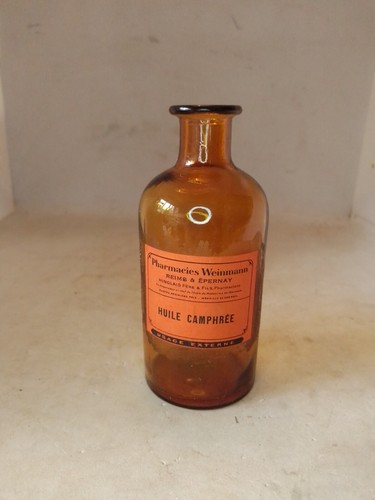 Ancienne bouteille huile - bouteille,