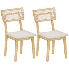 HOMCOM Lot de 2 chaises de
