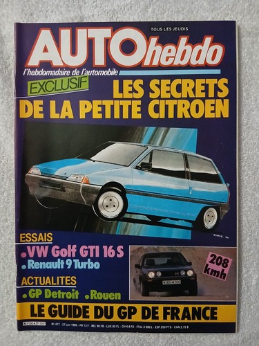Auto hebdo 477 6 1985 - auto,