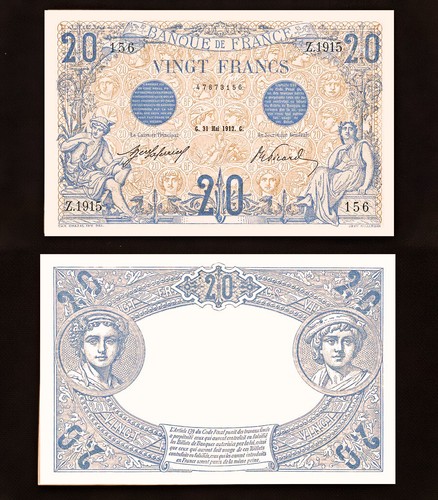 1905 francs bleu - francs,