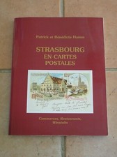 Livre STRASBOURG en cartes postales Commerces Restaurants Winstubs CPA / P HAMM