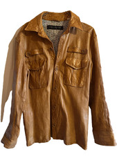 VENTCOUVERT  veste en cuir camel  taille S ou 36