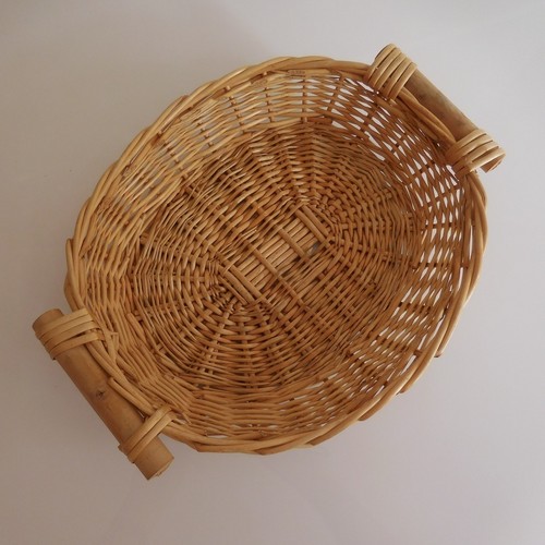 Corbeille rotin ovale - , fait