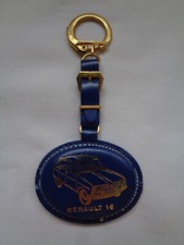 ANCIEN PORTE CLE CUIR AUTOMOBILE R16 RENAULT 16 SUCCURSALE CAEN RUE DE LA GARE